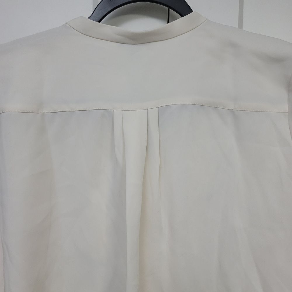 Ann Taylor frill button-down long sleeve blouse, MP - Picture 8 of 8